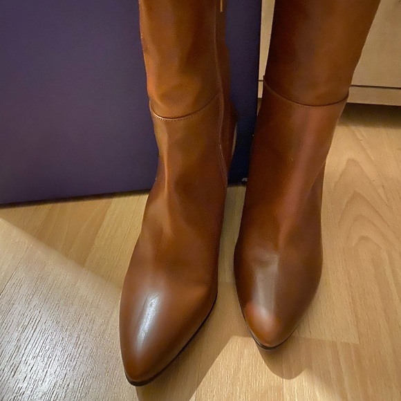 NWOT Stuart Weitzman Leather Knee-High Boot - Picture 2 of 7